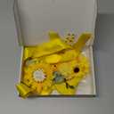 Sunflower Baby Shower Maternity Sash Kit - Yellow Sunflower Baby Shower Belly Belt and Mom & Dad to Be Corsage Pins, New Parents Pregnancy Photo Props Party Supplies