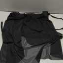 RSLOVE Women's Sexy Lingerie Lace Babydoll Sleepwear Mesh Chemise Deep V Neck Nightdress Side Slits Nightgowns (Black)