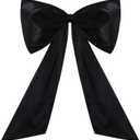 TONIFUL Large Black Bow Decor 26 x 42 Inch Giant Bow for Halloween Decor Christmas Tree Topper Room Wall Front Door Decor Photo Backdrop for Birthday Wedding Anniversary Graduation Party Decorations