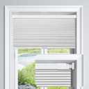 LazBlinds Cordless Cellular Shades, No Tools No Drill Blackout Honeycomb Shades Pleated Blinds for Windows, 30" W x 64" H, Silver White (Blackout-silver White)