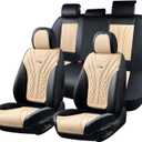 Coverado Car Seat Covers, Car Seat Covers Front Seats, 2-Pack Front Seat Cover, Nappa Leather Waterproof Seat Covers, Car Seat Protectors, Automotive Seat Covers Universal Fit for Most Vehicles