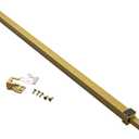 Ideal Security Sliding Door Security Bar with Childproof Lock, Adjustable, for Patio Doors and Sliding Glass Doors, Metallic Gold (25.75-47.5 Inches)