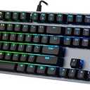 CHONCHOW Full Size Mechanical Keyboard Gaming with Red Switches, Wired USB 104 Keys RGB Gaming Keyboard Backlit with Number Pad/Anti-Ghosting for Xbox PS4 PS5 Mac PC Laptop Gamer-Black