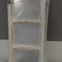 Sintosin Farmhouse Wood Frame Window Mirror 14" x 33", Vertical Hanging Distressed White Rustic Window Mirrors for Wall Decor, Vintage Rectangular Window Pane Mirror for Living Room Entryway