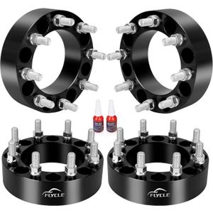 FLYCLE 8x6.5 to 8x170 Wheel Adapters, 2 inch 8x165.1mm to 8x170mm Wheel Adapter with 9/16-18 Studs 126.15mm Center Bore