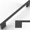 Amerdeco 10 Pack Matte Black Zinc Cabinet Pulls 6.25 Inch(160MM) Hole Centers Kitchen Cabinet Handles Cupboard Handles Drawer Pulls ZH0060