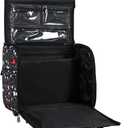 Everything Mary Teacher Rolling Tote Black Floral Wheeled Bag for Classroom Organization Portable Storage Cart for Teaching Supplies, Crafts & Office Essentials