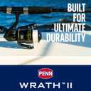 PENN 6'6" Wrath II Fishing Rod and Spinning Reel Combo, Size 2500, Medium Light Power, Extra Fast Action, Corrosion-Resistant Graphite Construction, Lightweight and Durable