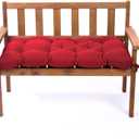 Indoor Outdoor Bench Cushion, Waterproof Swing Cushion Seat Chair Replacement Pads Pillow for Lounger Garden Furniture Patio Metal Wooden (Red, 47x20IN)