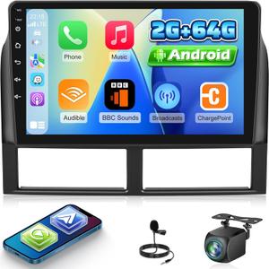 2+64G Radio for Jeep Grand Cherokee Radio 1999-2004, 9 inch Android Touch Screen Grand Cherokee Car Stereo, Carplay/Android Auto/Bluetooth/EQ Audio/SWC
