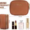 Mini Makeup Bag with Led Mirror, Small Travel Make up Bag 3 Light Modes Adjustable Brightness, for Women Organizer Cosmetic Bag, Portable Travel Train Toiletry Bag, for Pool Parties Work Touch-Ups