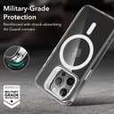 ESR for iPhone 15 Pro Case, Compatible with MagSafe, Military-Grade Protective Clear Case for iPhone 15 Pro,Built-in Stash Stand Phone Case, Scratch-Resistant Back Cover, Classic Series,Clear