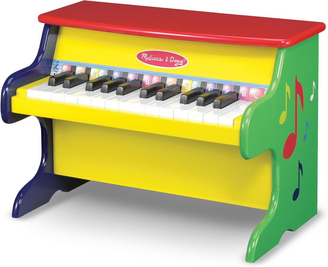 Melissa & Doug Learn-to-Play Piano with 25 Keys and Color-Coded Songbook Toy Piano Kids, Toddler Toys for Ages 3+, H: 18.5 X W: 13 X D: 11.5