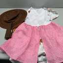 SIZGAROOT Cowgirl Costume for Girls with Hat Halloween Party Dress Up (L)