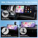 11.26" CarPlay Screen for Car, Built-in N-etflix/YouTube/TikTok, Car Stereo for Apple CarPlay & Android Auto Touchscreen, Voice Control, OTA Update, 1080P Backup Camera Fits All Vehicles