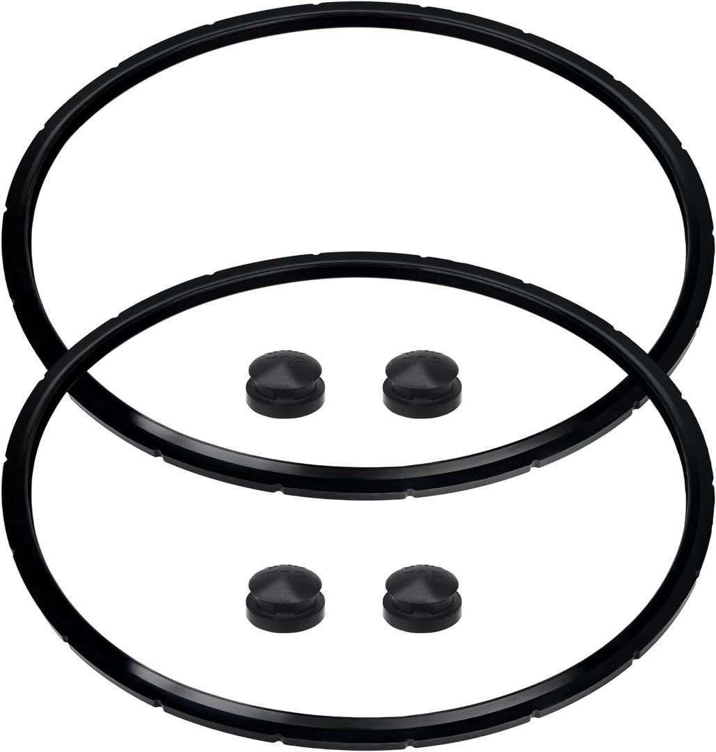 2PCS 09985 Pressure Canner Sealing Ring Gasket for Presto 01745 01751 01755 01781 01782, Fits for presto Pressure Cooker 16 18 23 Quart, 4 Overpressure Plug, Pressure Canner Parts