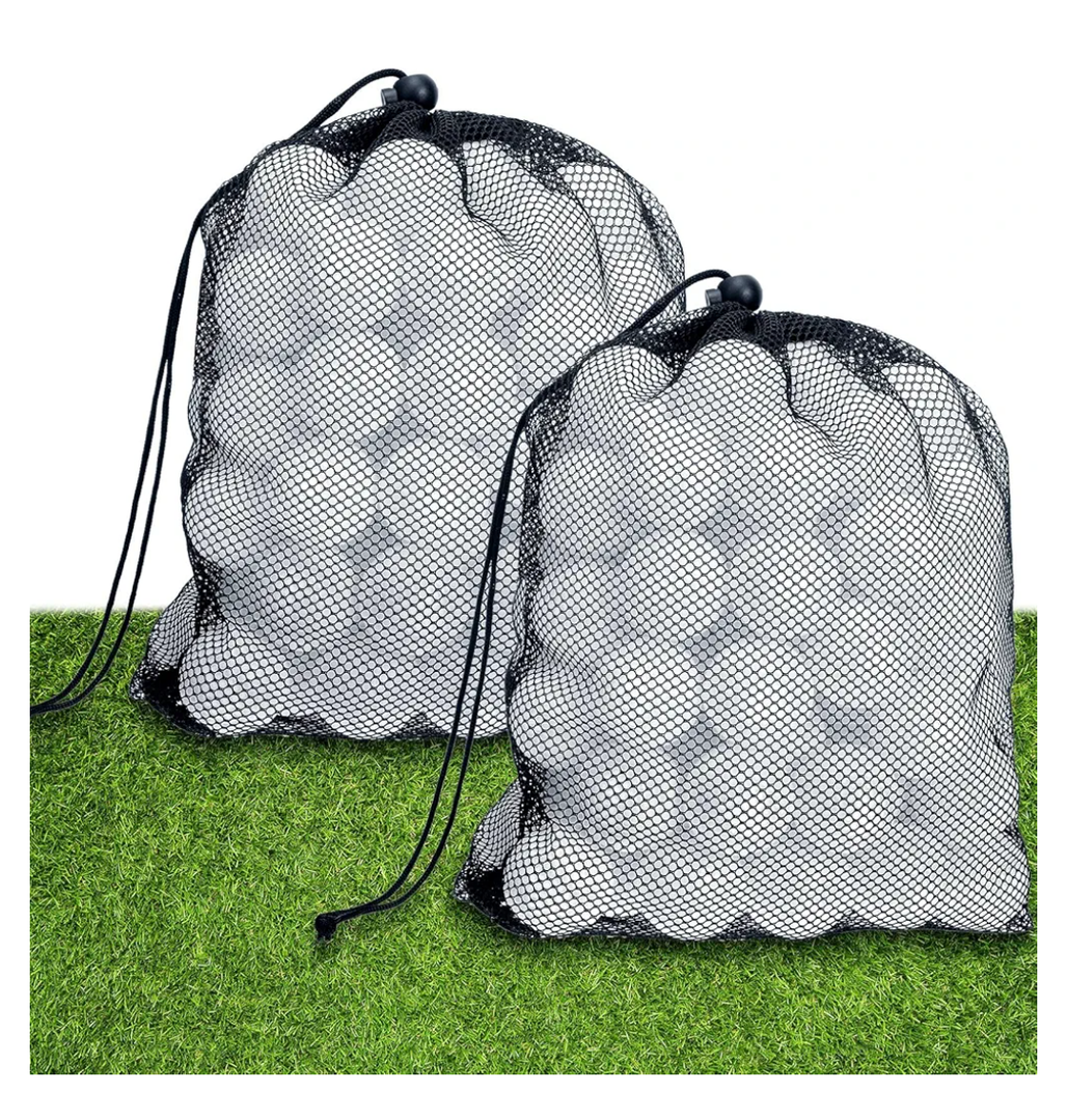 Yunsailing 120 Pcs Plastic Practice Golf Balls Bulk Hollow Training Golf Balls with 2 Pcs Mesh Drawstring Storage Bags for Indoor Outdoor Training and Practice