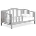 Dream On Me Austin Toddler Day Bed with Rails in Pebble Grey, Low to Floor Toddler Day Bed, Greenguard Gold & Baby Safety Alliance Certified, Non-Toxic Finishes, Side Safety Guard Rail