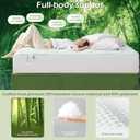 Hansleep Twin XL Mattress Pad Topper College Dorm Memory Foam, Twin XL Foam Mattress Topper Viscose Derived from Bamboo, Twin XL Size Bed Mattress Pad Cover for Back Pain Relief, 39" x 80", White