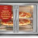 Elite Gourmet ETO4510B# French Door 47.5Qt, 18-Slice Convection Oven 4-Control Knobs, Bake Broil Toast Rotisserie Keep Warm, Includes 2 x 12" Pizza Racks, Stainless Steel