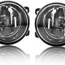 1 Pair Fog Lights Assembly Replacement for 2013 2014 2015 2016 2017 2018 Fiesta & 2019 Ford Fiesta S/SE Front Bumper Driving Fog Lamps
