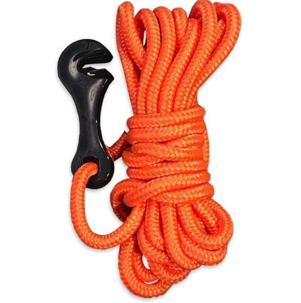 Rope with hooks and metal brackets