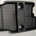Compatible with 2026 Toyota Sienna Center Console Organizer with Cup Holder, Lower Storage Box Accessories (TPE Material with Original car Wood Grain (Compatible with 2021-2026 Toyota Sienna), Black)