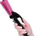 Mini Waver Curling Iron, 1/2 Inch, Hair Crimper for Women Beach Waves, Keratin & Argan Oil Infused, Dual Voltage, Pouch Bag
