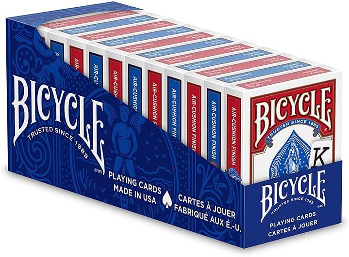 Bicycle Playing Cards, Jumbo Index, 12 Pack,Red & Blue