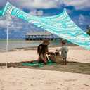 Neso Tents Grande Beach Tent, 7ft Tall, 9 x 9ft, Reinforced Corners and Cooler Pocket(Swells)