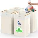 30 Gallon Disposable Trash Cans with Built-in Handles, 4 Pack Extra Large Portable Trash Can, Waterproof Layer Reusable Garbage Can, Recycling Bins, Extra-Thick Recycled Cardboard, Perfect for Parties