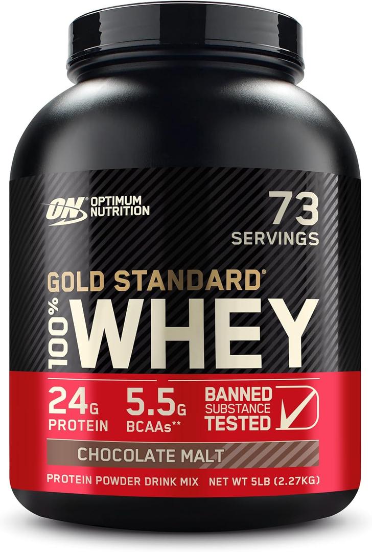 Optimum Nutrition Gold Standard 100% Whey Protein Powder, Chocolate Malt, 5 Pound
