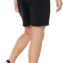 Amazon Essentials Men's Straight-Fit 7" Inseam Stretch 5-Pocket Shorts (Black)