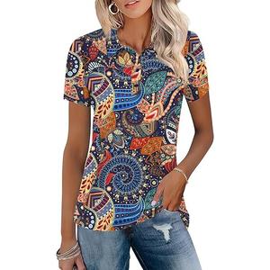 Womens Golf Polo Shirts Collared Short Sleeve T Shirt Lightweight Moisture Wicking Polo Casual 3 Buttons Outfits Size S