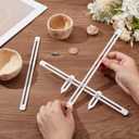 UNICRAFTALE Pottery Throwing Gauge Set White Pottery Height Measuring Ruler Acrylic Clay Craft Measuring Gauge Adjustable Pottery Ceramics Clay Tool for Pottery Making