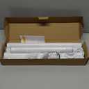 Closet Rods for Hanging Clothes, 17 to 84 Inch Heavy Duty Stepless Adjustable Closet Hanging Rod, 1.3 Inch Diameter Metal Closet Rod for Wardrobes Laundry Bedroom RV, White