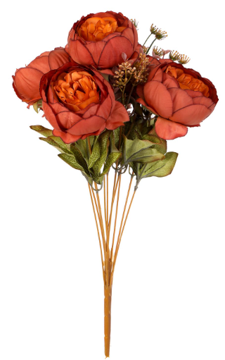 Fake Flowers,  Faux Artificial Greenery Stems Foam Roses Silk Poppy Eucalyptus