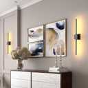 Battery Operated Wall Sconces Set of 2, 12000mAh Rotatable Picture Lights with Remote Control, Dimmable 3000-6500K LED Rechargeable Wall Lights for Living Room Bedroom Mirror, 28.3In