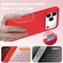 for iPhone 17 Pro Case, Compatible with MagSafe, Screen Protector +[Integrated Silicone Camera Control Button], Shockproof Protective Magnetic Case for iPhone 17 Pro 6.3", Red