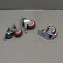 4 Inch Industrial Heavy Duty Swivel Caster Wheels with Brake,Set of 3 Safety Locking Casters,Load 2000lbs,Premium Polyurethane Wheels for Table,Trailer,Saw Table,Stage Toolbox,Bed,Corn Board