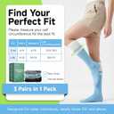 Bamboo Viscose Compression Socks - Knee-High Support for Nurses, Pregnancy, Travel (Regular/Non-slip) (XL)