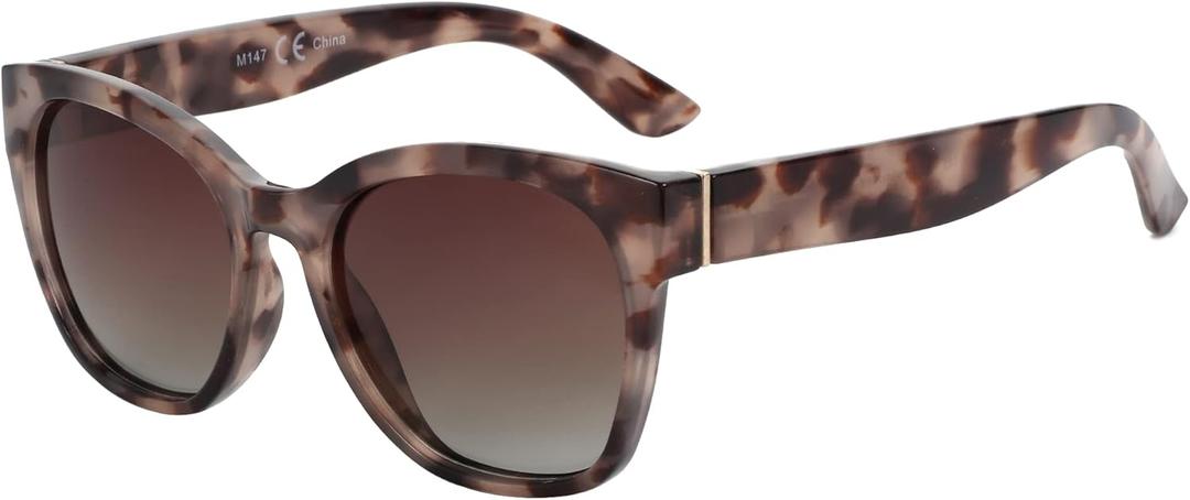 ZENOTTIC Cateye Polarized Sunglasses for Women - Oversized Sun Glasses UV400 Protection Retro Shades Designer Style