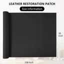2 x AOOTOOLINK Leather Repair Patch 35X158 Inch Self Adhesive Leather Repair, Large Leather Repair Tape for Couches, Furniture, Car Seats, Cabinets, Sofa, Handbags (Black, 35X158 Inch)