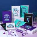 18 Pcs Suicide Prevention Awareness Items Includes 9 Health Awareness Journal Notebooks and 9 Purple Ribbon Pen, Stationery Gifts for Charity Campaign Supplies World Suicide Prevention Day