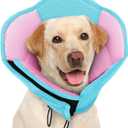 AOFITEE Large Dog Cone - Soft Dog Cone Stop Licking, Adjustable Extra Large Cones Dogs for Wound Healing, Pet Elizabethan Cones Collar After Surgery, XL Fabric Pet E-Collar, BluePink X-Large