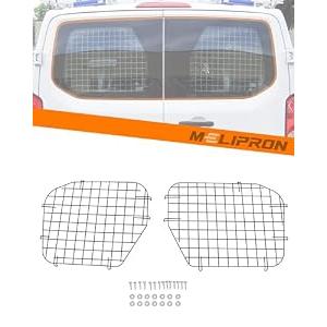 MELIPRON Window Security Screens Fit for Ford Transit Low Roof Cargo Van Rear Door Safety Screens 2PCS