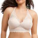 Maidenform Women's Pure Comfort Wireless Lace Longline Bralette, Lightly Lined Convertible Bra (40C)