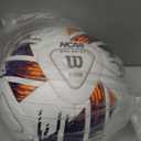 WILSON NCAA Vivido Soccer Ball - Size 5, White/Purple/Orange