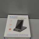 Wireless Charger for Samsung Charging Station with Clock for Samsung Galaxy S25 Ultra/S24/Z Flip 7/Fold 6/Bud, Watch Charger for Samsung Galaxy Watch 8/7/6/5, 3 in 1 Foldable Charging Station (White)