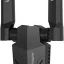 BrosTrend BE6500 USB WiFi 7 Adapter, Tri-Band Long Range USB WiFi Adapter for Desktop PC Laptop, Wireless Dongle 6GHz + 5GHz + 2.4G, Ultra-Low Latency Wi-Fi Antenna PC Gaming for Windows 11/10, 4K-QAM